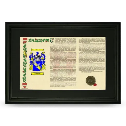 Guarderas Deluxe Armorial Landscape Framed- Black