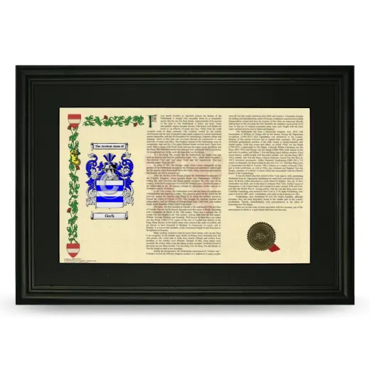 Guch Deluxe Armorial Landscape Framed- Black