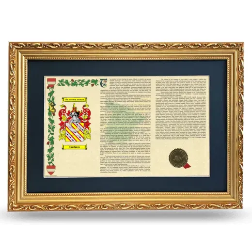 Guebara Deluxe Armorial Landscape Framed - Gold
