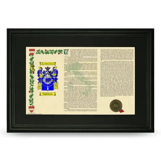 Guglielmone Deluxe Armorial Landscape Framed- Black