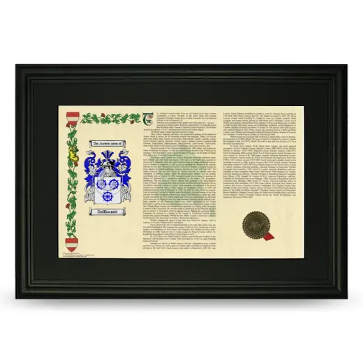 Guillaumie Deluxe Armorial Landscape Framed- Black