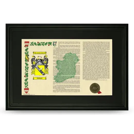 Guinney Deluxe Armorial Landscape Framed- Black