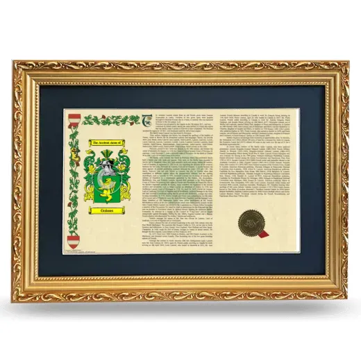 Guions Deluxe Armorial Landscape Framed - Gold