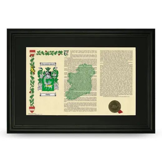 Guiry Deluxe Armorial Landscape Framed- Black