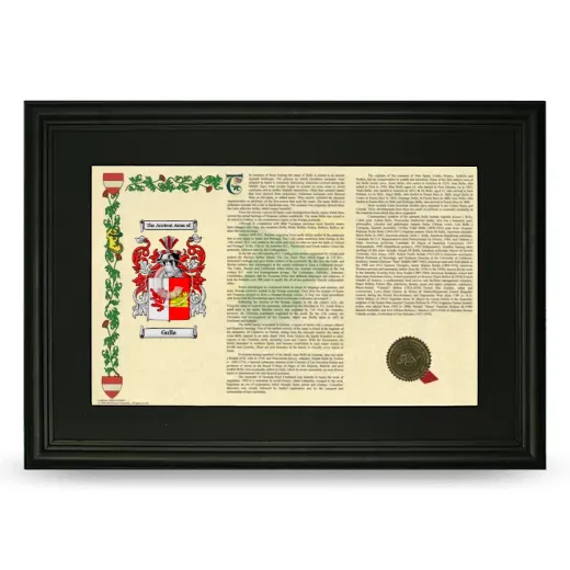 Gulla Deluxe Armorial Landscape Framed- Black