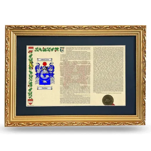 Gushue Deluxe Armorial Landscape Framed - Gold