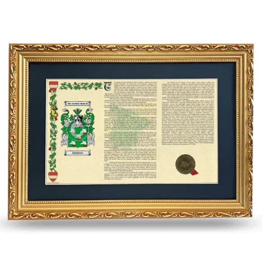 Gutirrez Deluxe Armorial Landscape Framed - Gold