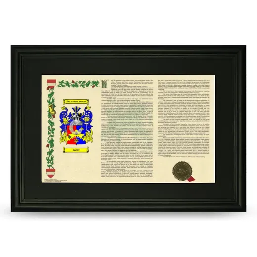Gwilt Deluxe Armorial Landscape Framed- Black