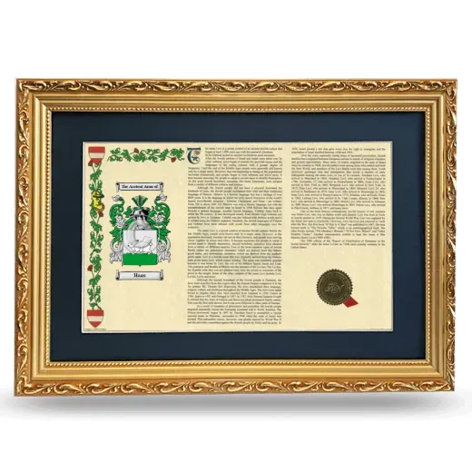 Haas Deluxe Armorial Landscape Framed - Gold