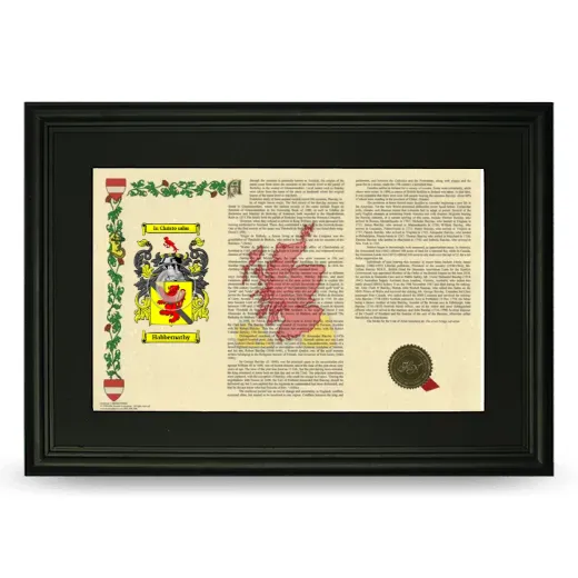 Habbernathy Deluxe Armorial Landscape Framed- Black