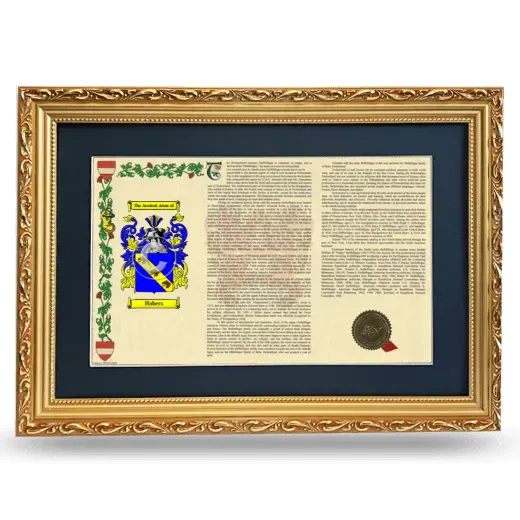 Habers Deluxe Armorial Landscape Framed - Gold