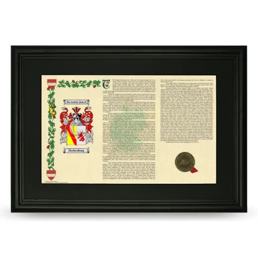 Hachenburg Deluxe Armorial Landscape Framed- Black