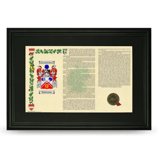 Hackermann Deluxe Armorial Landscape Framed- Black