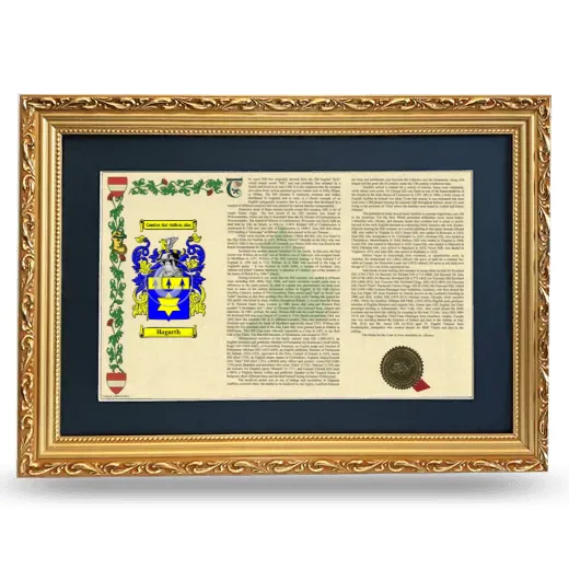 Hagarth Deluxe Armorial Landscape Framed - Gold
