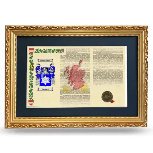 Hagyard Deluxe Armorial Landscape Framed - Gold