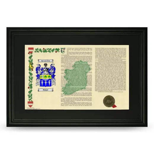 Haigat Deluxe Armorial Landscape Framed- Black