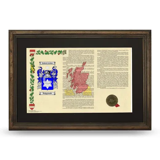 Haiggearde Deluxe Armorial Landscape Framed - Brown