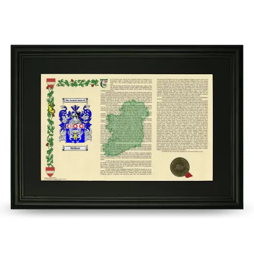 Hailant Deluxe Armorial Landscape Framed- Black