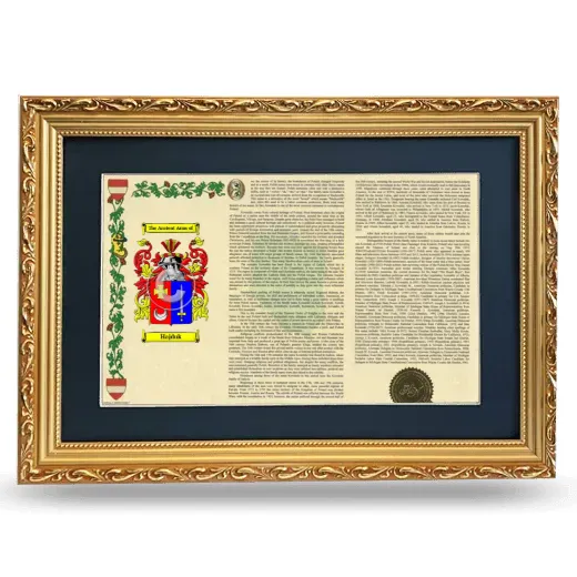 Hajduk Deluxe Armorial Landscape Framed - Gold