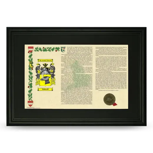 Hakwell Deluxe Armorial Landscape Framed- Black