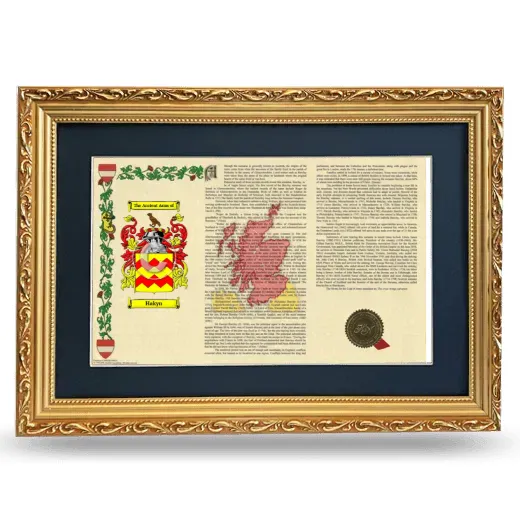 Hakyn Deluxe Armorial Landscape Framed - Gold