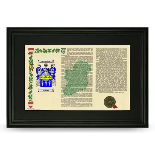 Halcket Deluxe Armorial Landscape Framed- Black