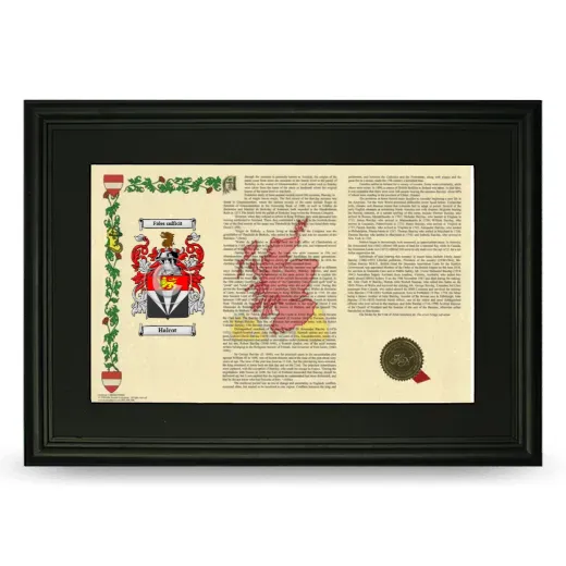 Halcot Deluxe Armorial Landscape Framed- Black
