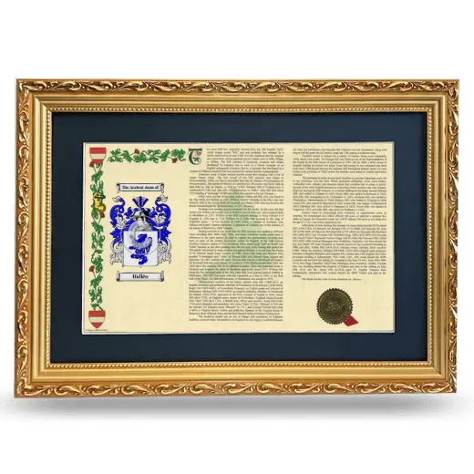 Hallén Deluxe Armorial Landscape Framed - Gold