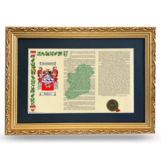Halleran Deluxe Armorial Landscape Framed - Gold