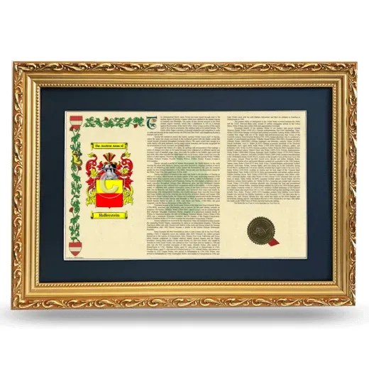 Hallerstein Deluxe Armorial Landscape Framed - Gold