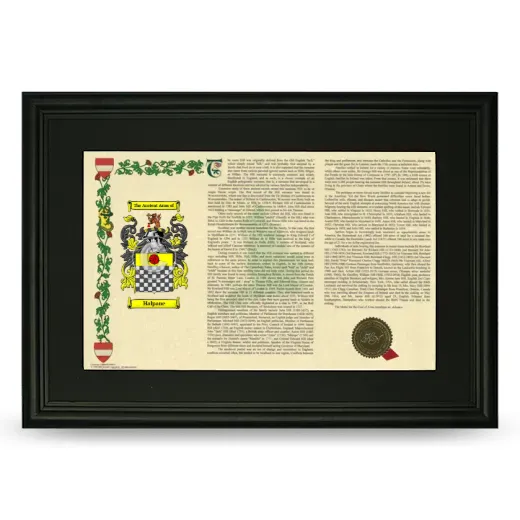 Halpane Deluxe Armorial Landscape Framed- Black