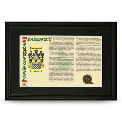 Halpynd Deluxe Armorial Landscape Framed- Black