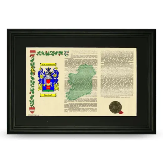 Hambrock Deluxe Armorial Landscape Framed- Black