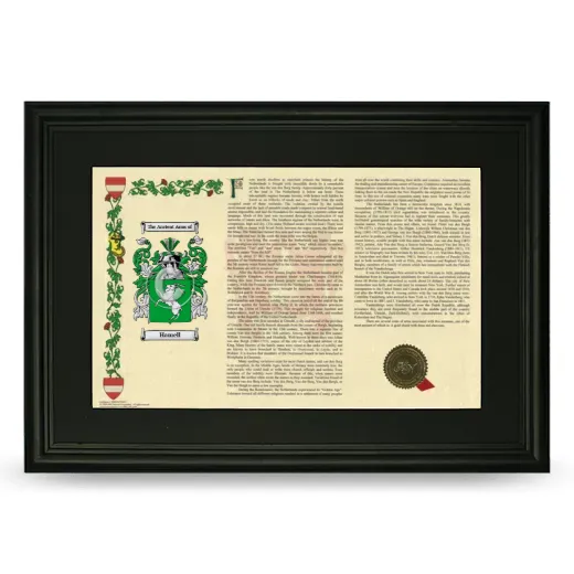 Hamell Deluxe Armorial Landscape Framed- Black