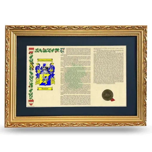 Hammor Deluxe Armorial Landscape Framed - Gold