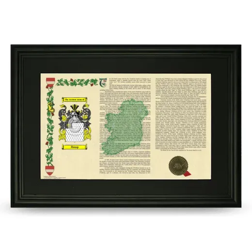 Hamp Deluxe Armorial Landscape Framed- Black