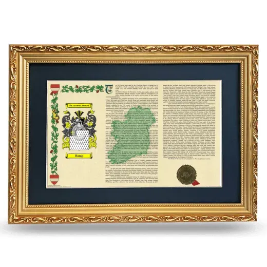 Hamp Deluxe Armorial Landscape Framed - Gold