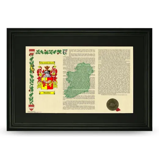 Hanahoe Deluxe Armorial Landscape Framed- Black