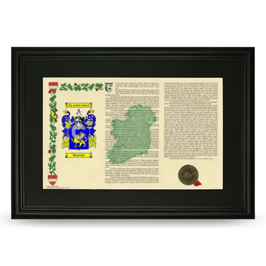 Hanavan Deluxe Armorial Landscape Framed- Black