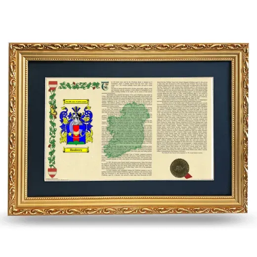 Hanberry Deluxe Armorial Landscape Framed - Gold