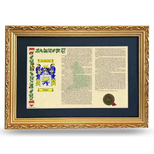 Hangar Deluxe Armorial Landscape Framed - Gold