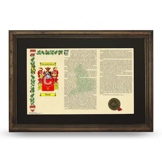 Hanny Deluxe Armorial Landscape Framed - Brown