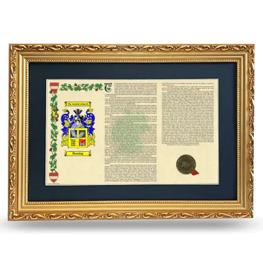 Hansing Deluxe Armorial Landscape Framed - Gold
