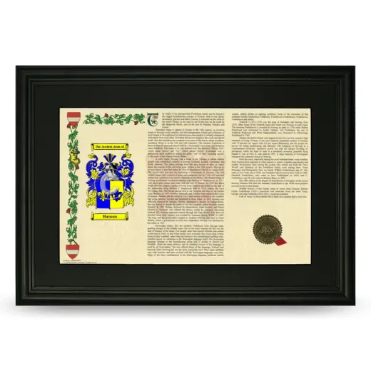 Hanson Deluxe Armorial Landscape Framed- Black