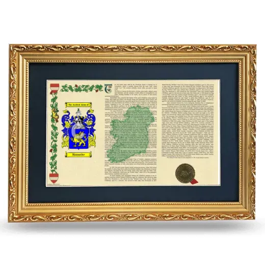 Hanwrite Deluxe Armorial Landscape Framed - Gold