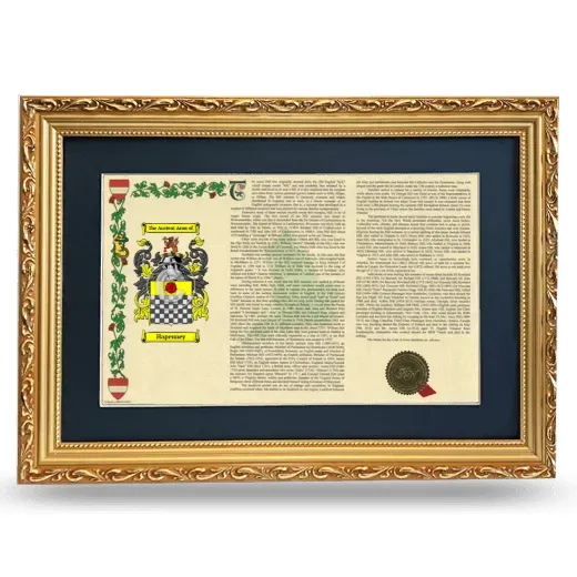 Hapenney Deluxe Armorial Landscape Framed - Gold