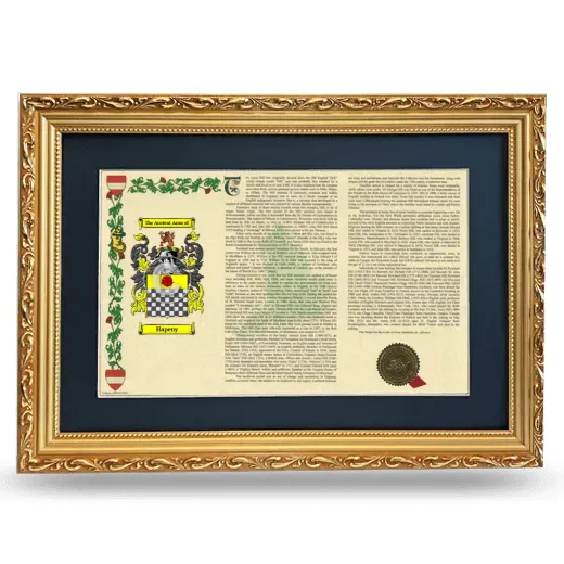 Hapeny Deluxe Armorial Landscape Framed - Gold