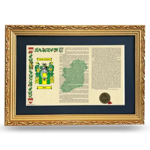 Hara Deluxe Armorial Landscape Framed - Gold