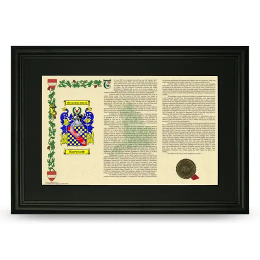 Harewearde Deluxe Armorial Landscape Framed- Black