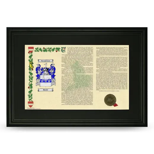 Hariet Deluxe Armorial Landscape Framed- Black